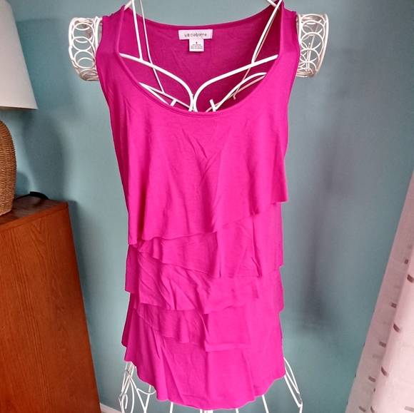 Liz Claiborne Tops - EUC Liz Claiborne Tiered Layer Pink Tank Top - Women's Size Small